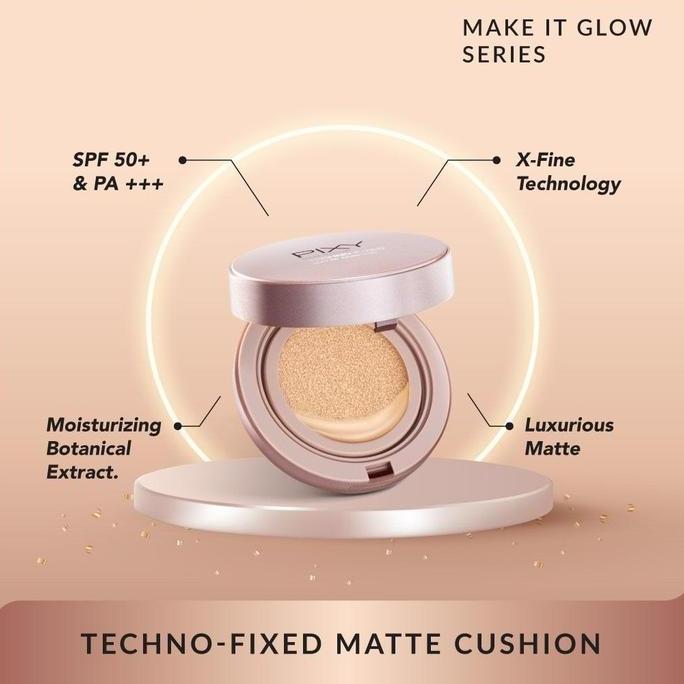 Makeyou- Pixy Make It Glow Techno Fixed Matte Cushion | Foundation Cair