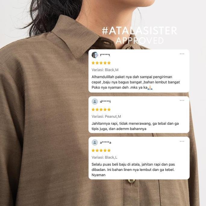 Atala | Pocket Linen Shirt | Shirt Wanita Terbaru 