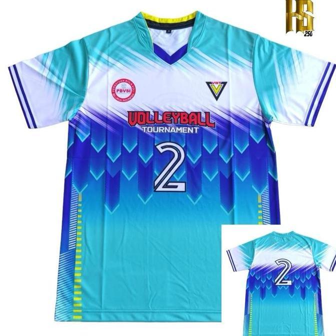 Fotwell- Jersey Voli Full Printing Pria Sport Baju