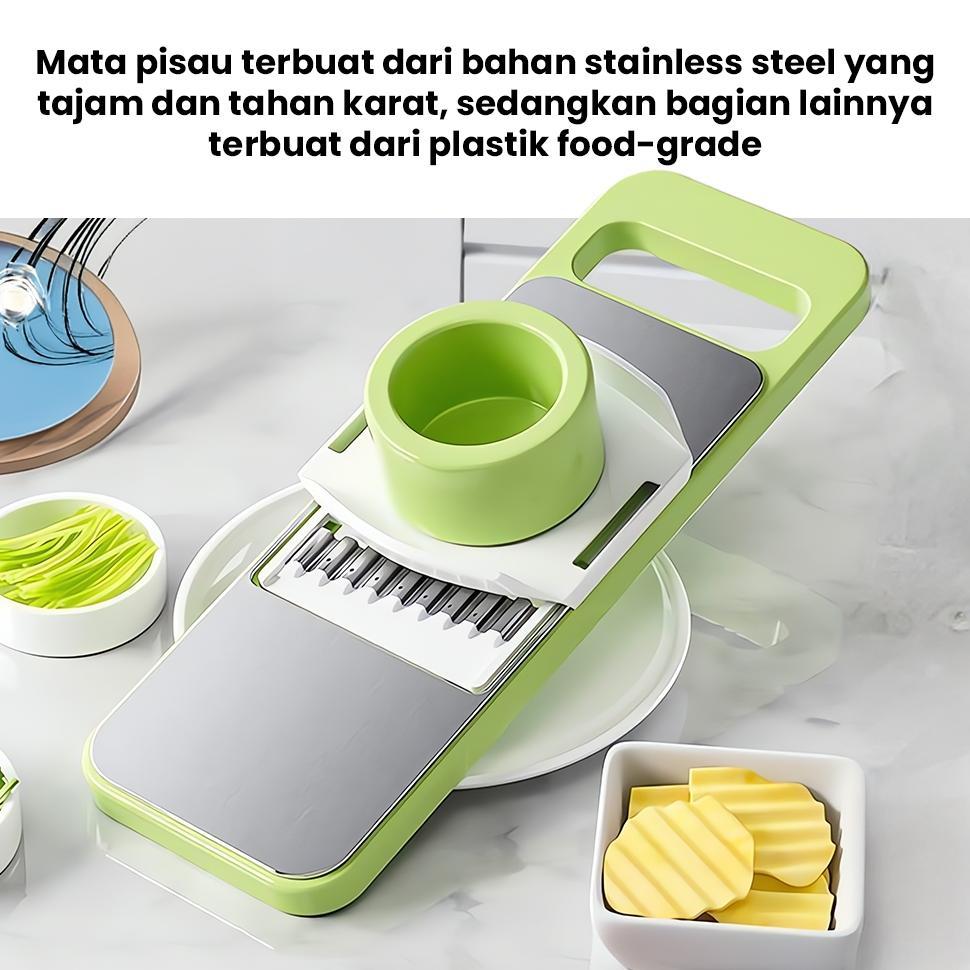 NEW DEALS Alat pemotong sayur multifungsi, mesin parut kentang, alat pengiris sayur dapur, alat paru