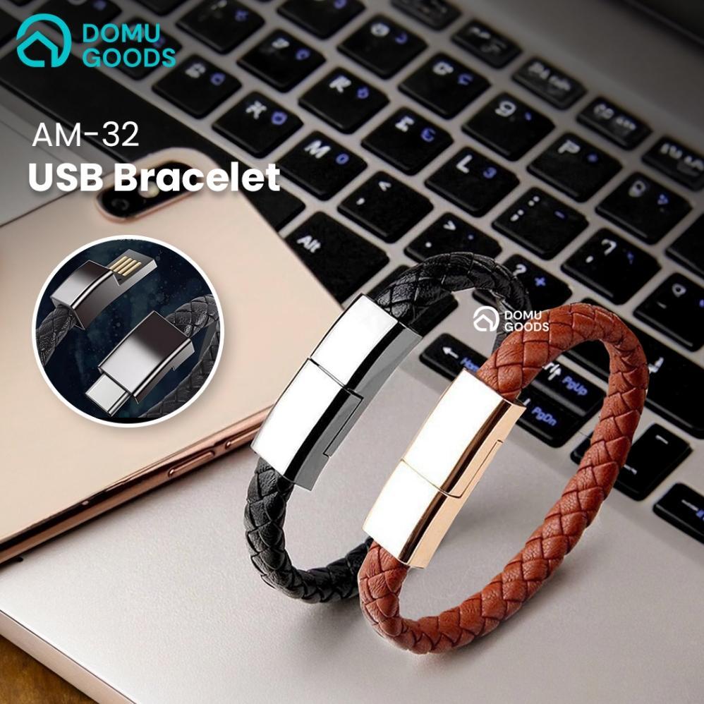 DOMU USB Bracelet - Gelang Charger / Gelang USB / Cable Charger Hp / Kabel Data Charger Type C / Gel