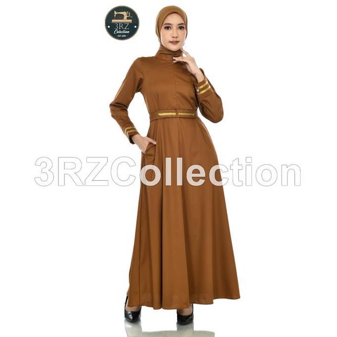 Shukyo- Gamis Dinas Toyobo Fodu Khaki Tua Muda Lembut Nita