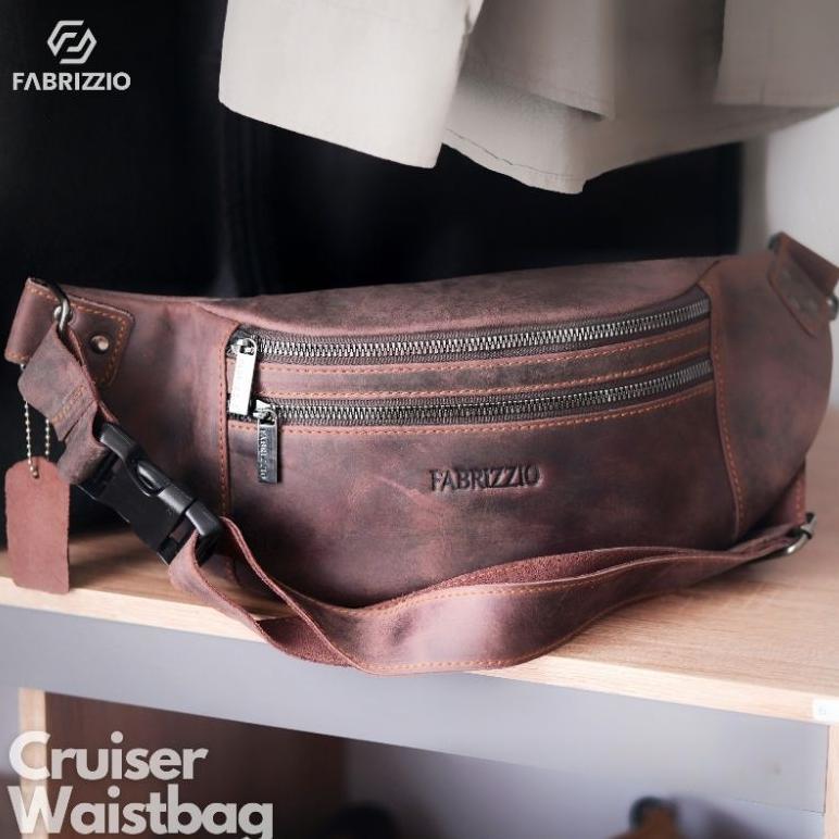 tas selempang waistbag pinggang kulit asli-CRUISER Termurah