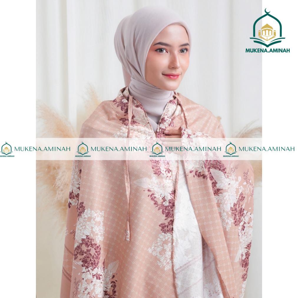 BEST SALE MUKENA.AMINAH MUKENA DEWASA AZURA HASYA 2IN1 RESLETING TRAVEL KATUN MOTIF