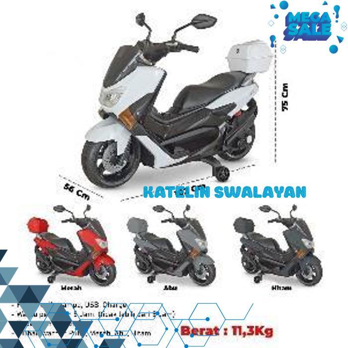 MAINAN MOTOR LISTRIK ANAK COWOK AKI NMAX PMB RAID M588 3 4 5 6 TAHUN TERLARIS