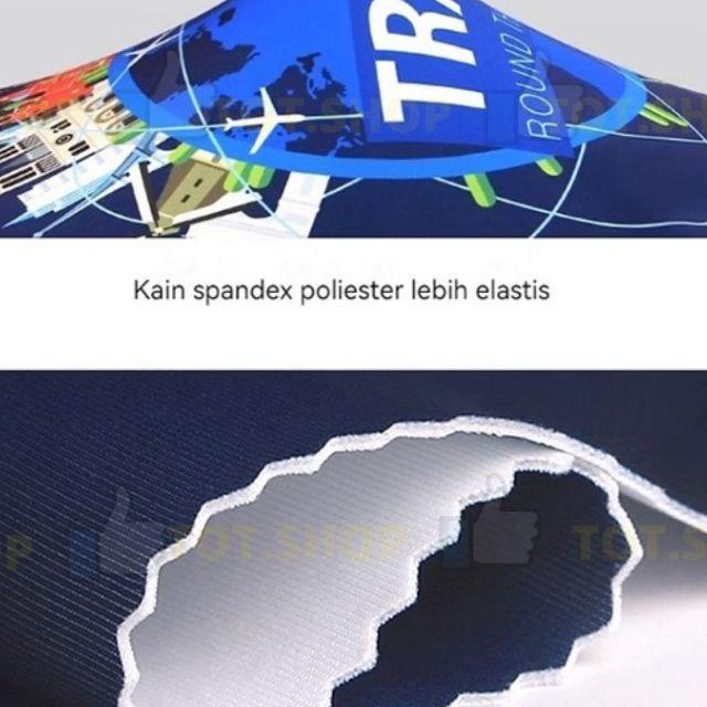 Motif Cover Koper Sarung Pelindung Koper Elastis Luggage Cover Lucu Tebal Bahan Premium Penutup Anti