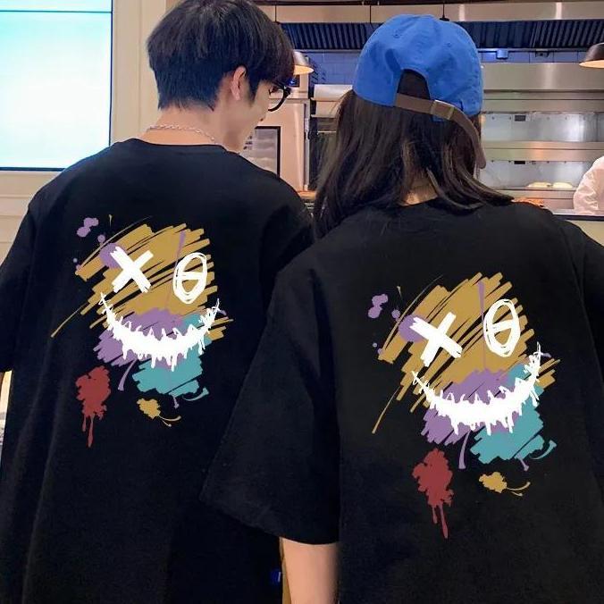 Atasan Baju Couple SCARE Keren Sama Ayang Bahagia Kembaran Gemoy Kaos Cople