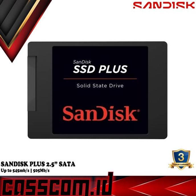 TERLARIS - SSD Sandisk Plus 500GB SATA 2.5" SDSSDA-500G-G28