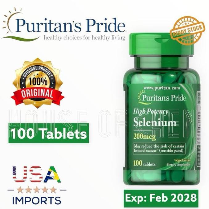 TERLARIS - PURITAN PRIDE Selenium 200mcg - 100 Tablets Puritan's Pride USA