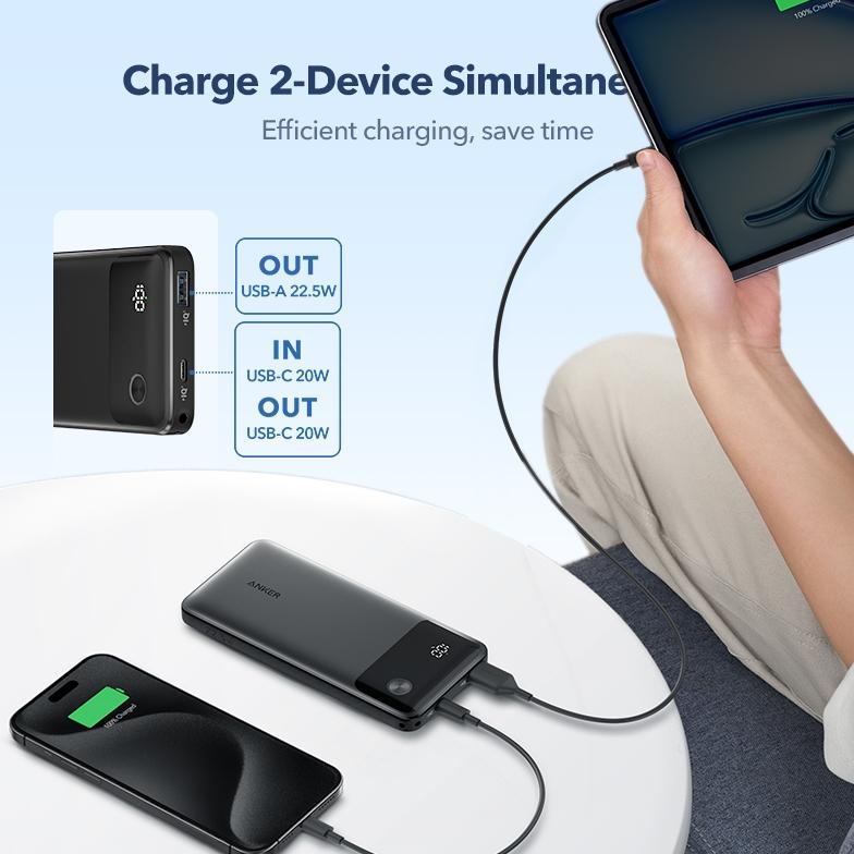 TERBARU ANKER POWER BANK 10000MAH 22.5W / 20000 MAH 30W - A1388  / A1384