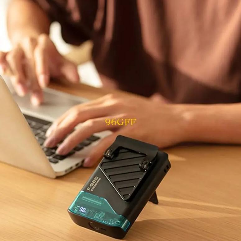 96Gf Small Belt Fan Waist Clip Fan Wearable Cooling Fan Rechargeable Fan 4000Mah Battery Suitable Fo
