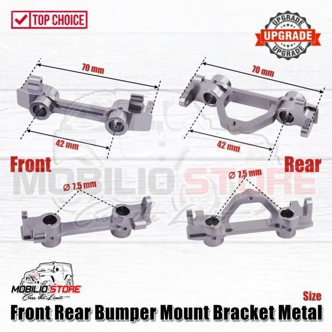 Promo Front Rear Bumper Mount Bracket Metal For Rc Axial Scx10 Chassis 1/10 Cod