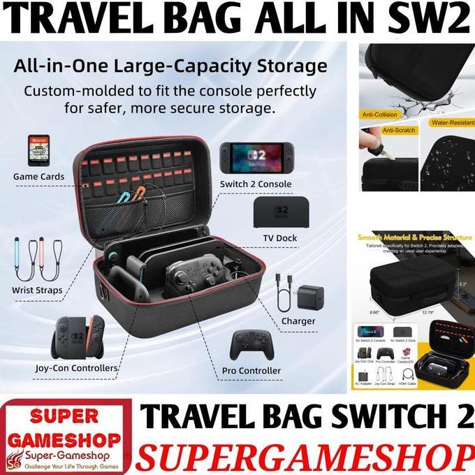 NEW Travel Bag Nintendo Switch 2 Travel Bag All in One Switch 2 Tas Travel Nintendo Switch2 Travel B