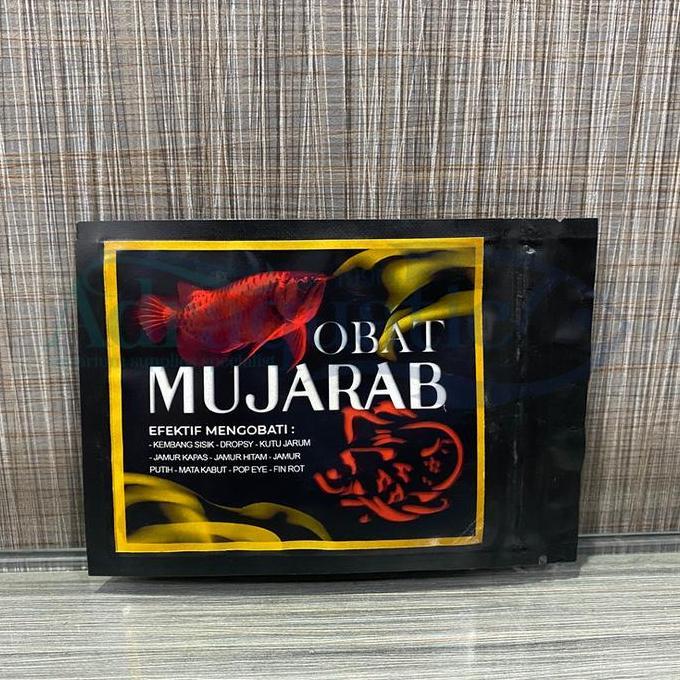 Fisch- Mujarab 5Gr Obat Ikan Arwana Kembang Sisik Dropsy Kutu Jarum Jamur Kapas Hitam Putih Mata Kab