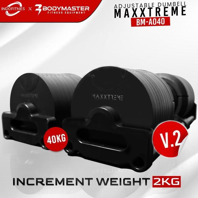 AMDOXTE BODYMASTER MAXXTREME 40KG V.2.0 Adjustable Dumbell original- Barbell NuoBell