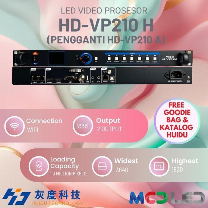 HUIDU HD VP210H pengganti HD VP210A SENDING CARD LED VIDEO PROCESSOR U-DISK VIDEO PLAY