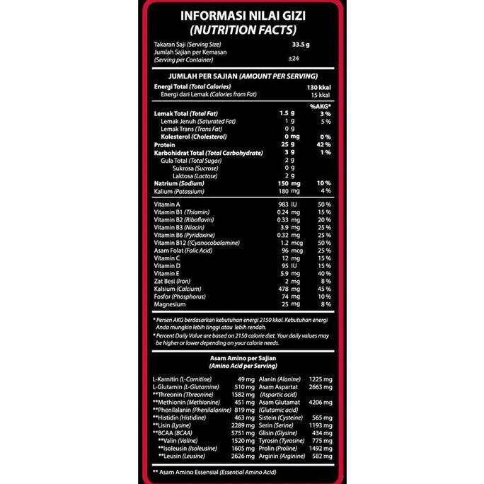 Erganzen- L-Men Lmen Platinum Whey Protein 800 Gram 21 Serving - Suplemen Fitness Whey Concentrate W