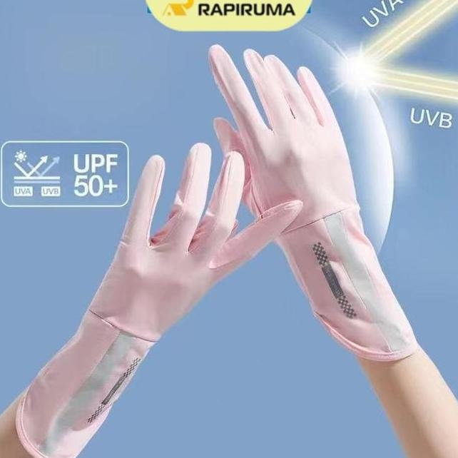 Sarung Tangan Motor Wanita Pria Anti Uv Anti Belang Sarung Tangan Sutra Es Sarung Tangan Motor Musim