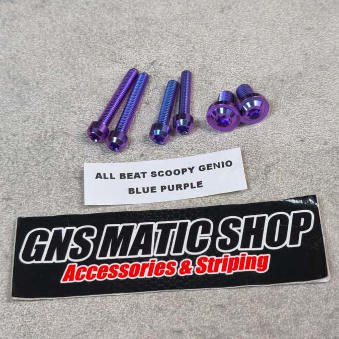 1Set Baut Krengkes Gardan Titanium Beat Asli