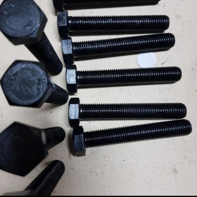 BAUT MUR BAJA GRADE 8.8 M27 50 MM FULLDRAT BOLT NUT HEXAGON 27X50 HARGA SPESIAL