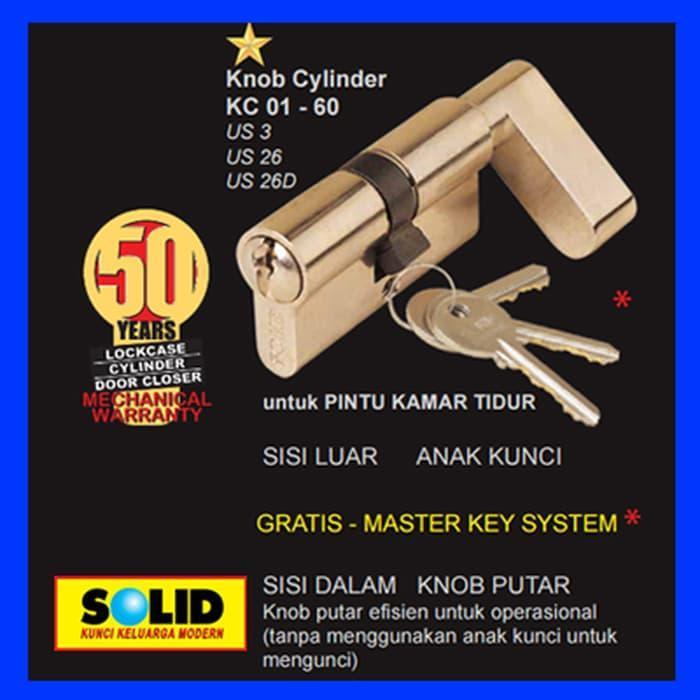 SILINDER KUNCI / KNOB CYLINDER SOLID KC 01 - 60 ENGKOL ORIGINAL DAN TERPERCAYA
