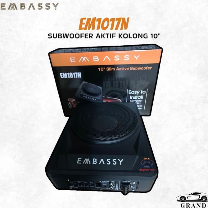 Promo SUBWOOFER KOLONG EMBASSY EM1017N ORIGINAL SLIM SUBWOOFER 10INCH Diskon