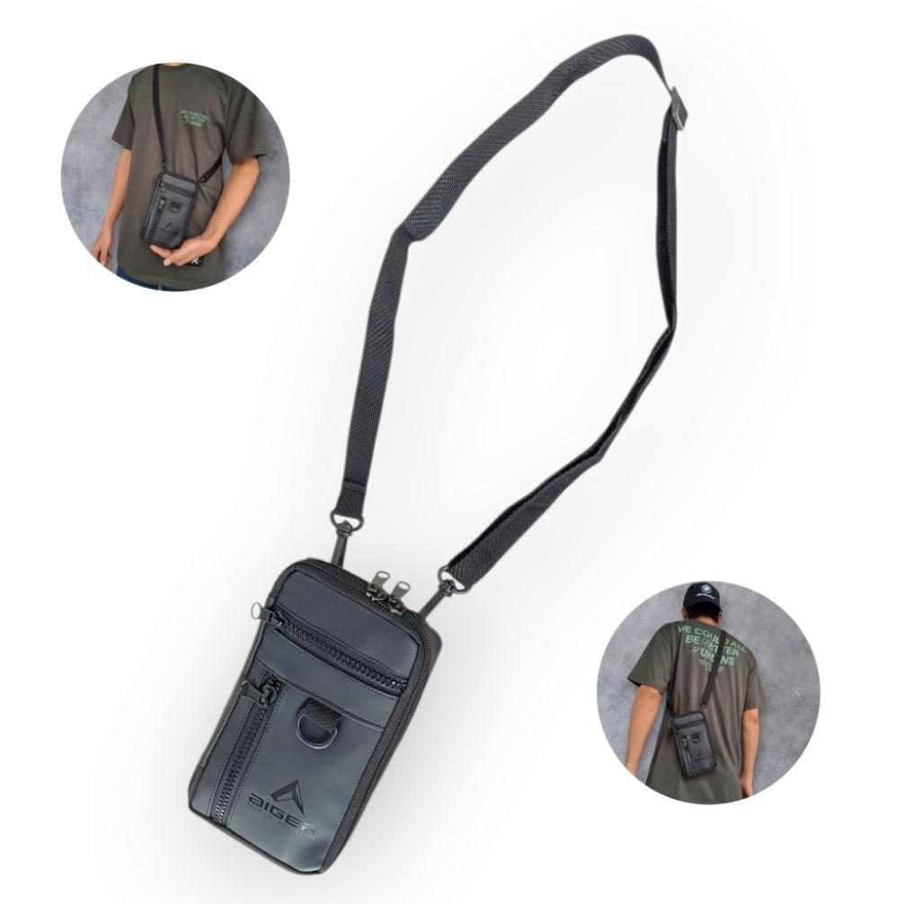 BESTPROMO TAS Hp Pria Bsports Tas Selempang Hp Pria Tas Dompet Hp Gantung Leher Hanging Wallet 2 in 