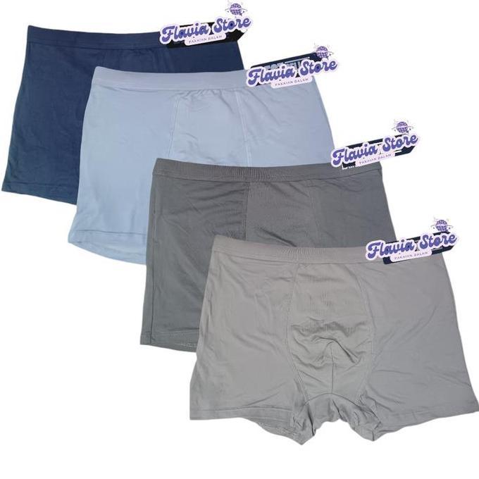 Ready Stock 3Pcs Celana Dalam Boxer Super Jumbo / Daleman Pria Jumbo / Boxer Cowok