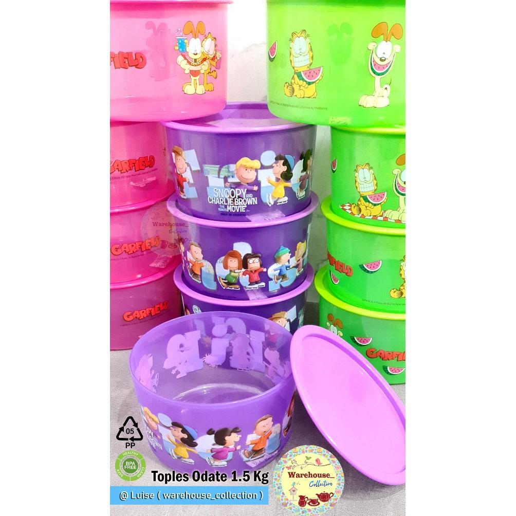 TOPLES CALISTA ODATE KAPASITAS 1 KG & 1,5 KG FULL COLOR// TOPLES TEBAL TUTUP RAPAT & KEDAP BPA FREE