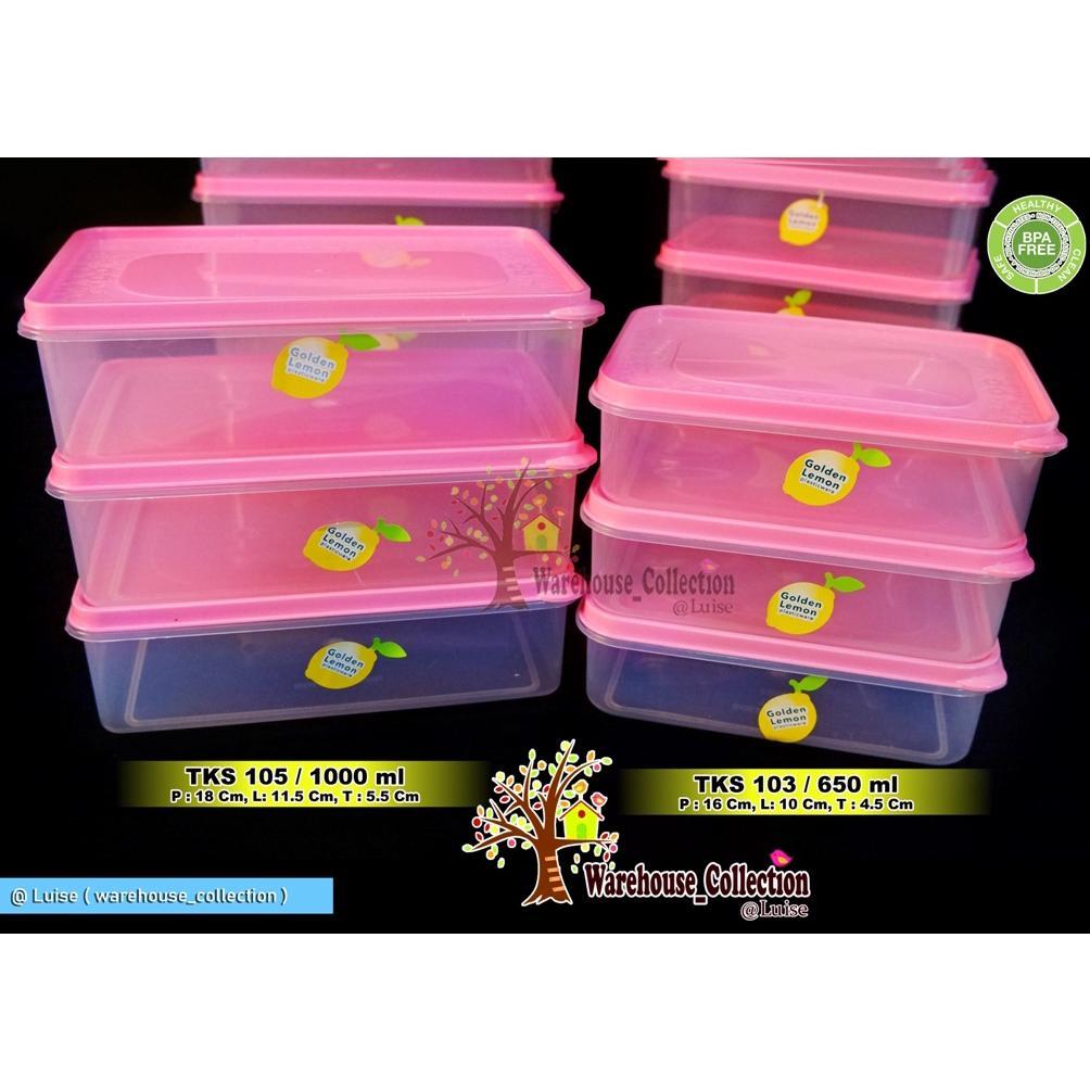 KOTAK + SARINGAN DIDALAMNYA  GOLDEN LEMON /TEMPAT SARINGAN IKAN/ SEALWARE DENGAN PENIRIS 2 IN 1