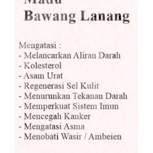 Madu Asli Madu Bawang Lanang 350Gram Free Sendok Kayu , Free Buble Wrab.
