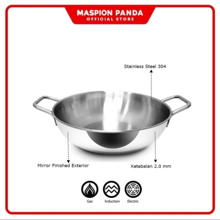 Maspion Wajan 24Cm Penggorengan Stainless Steel
