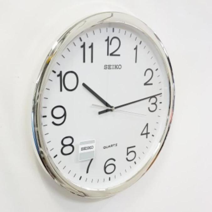 NEW Jam Dinding Seiko Ukuran Besar Diameter 40 cm 16 Inch Putih Original