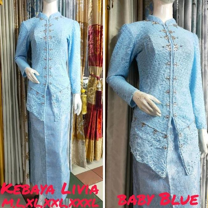 KEBAYA LIVIA PAYET MUTIARA SET SONGKET LILIT/KEBAYA KONDANGAN /KEBAYA TERBARU/KEBAYA WISUDA/ BUSUI/T