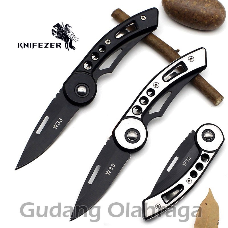Knifezer Pisau Saku Lipat Mini Serbaguna Camping Gunung Knife Tactical Survival Outdoor Portable