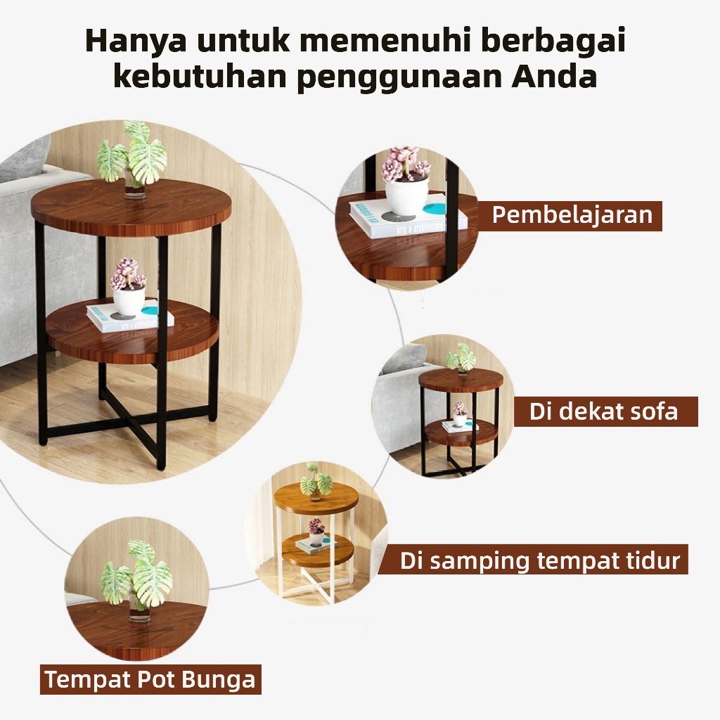 Damaindah Meja Kecil / Coffe Table / Meja Sudut / Meja Kopi / Meja Bulat / Minimalis