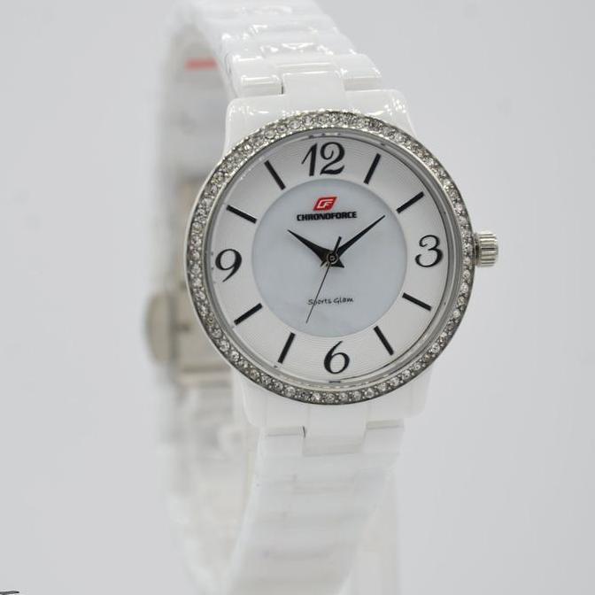 CHRONOFORCE CF 5285LCW - Jam Tangan Wanita Ceramic Orinal - White