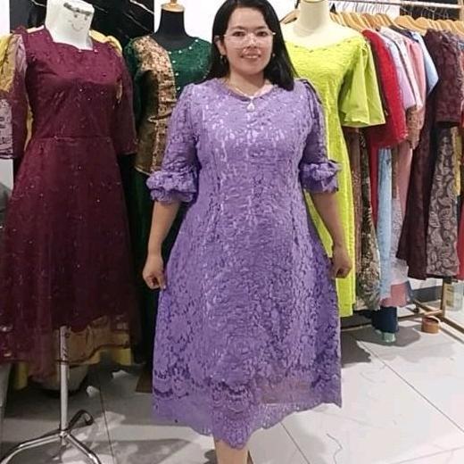 Dress Brokat Semi Prancis