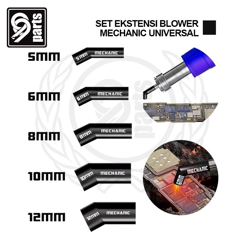 Ekstensi Blower Bengkok Universal / Set Ekstensi Mata Blower Bengkok Mechanic Universal / Sambungan 