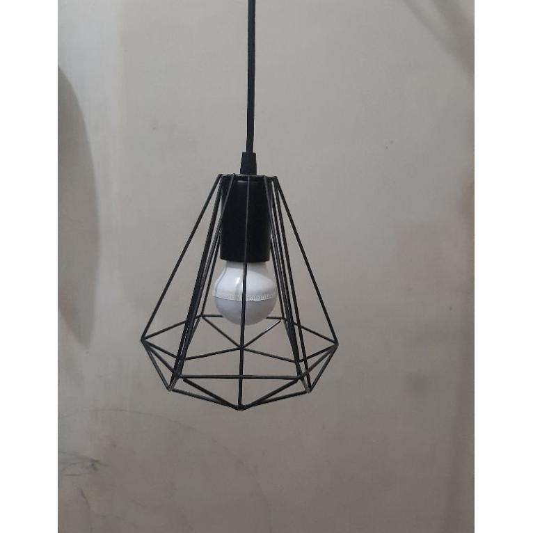 Kap Lampu Diamond/Dekorasi Kafe/Lampu Gantung/Kap Lampu Vintage Double Mini Lebih Ringan
