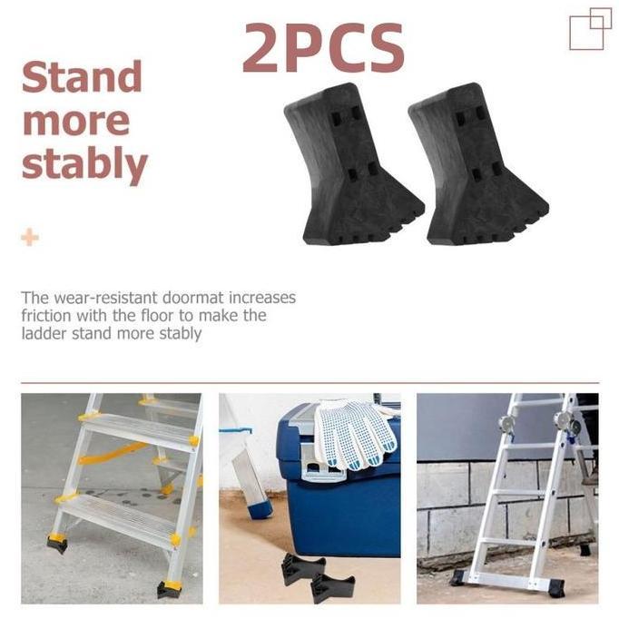 PYLANTUS 2PCS Karet Kaki Tangga Teleskopik double/Karet Kaki Tangga Lipat Anti Slip Karet Kaki Tangg