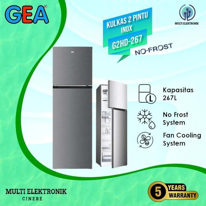 Kulkas 2 Pintu 267 Liter GEA G2HD-267