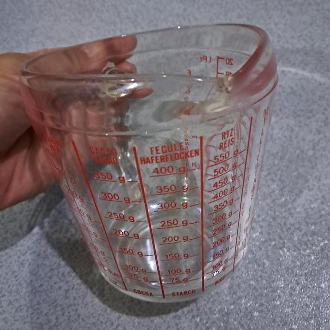 Gelas Takar Ukur dapur lengkap asli vintage Arcopal buatan Perancis (TERBAIK) (TERBARU) (TERMURAH)
