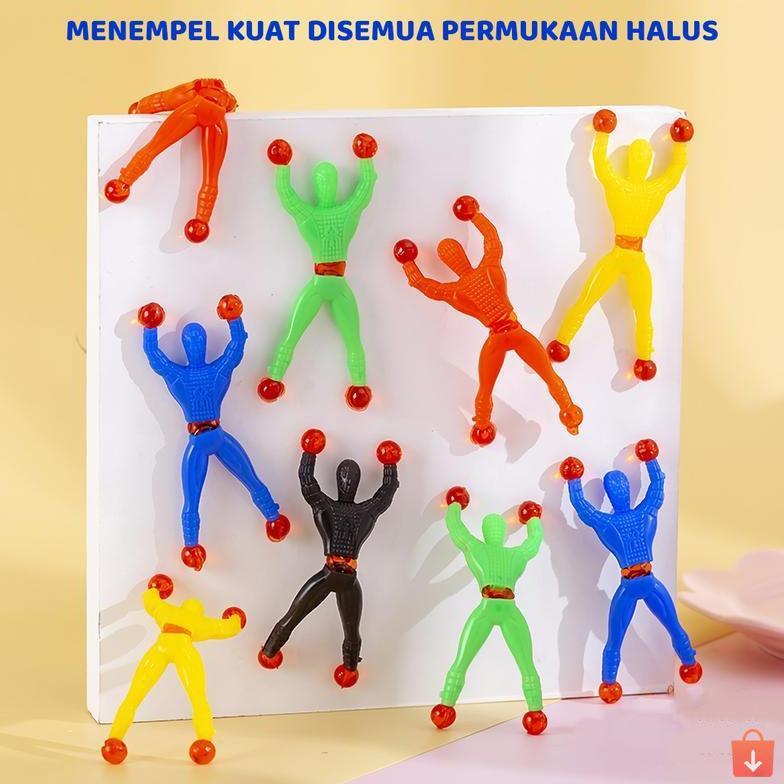 hot deals mainan kreatif anak sticky spiderman wall toys dinding