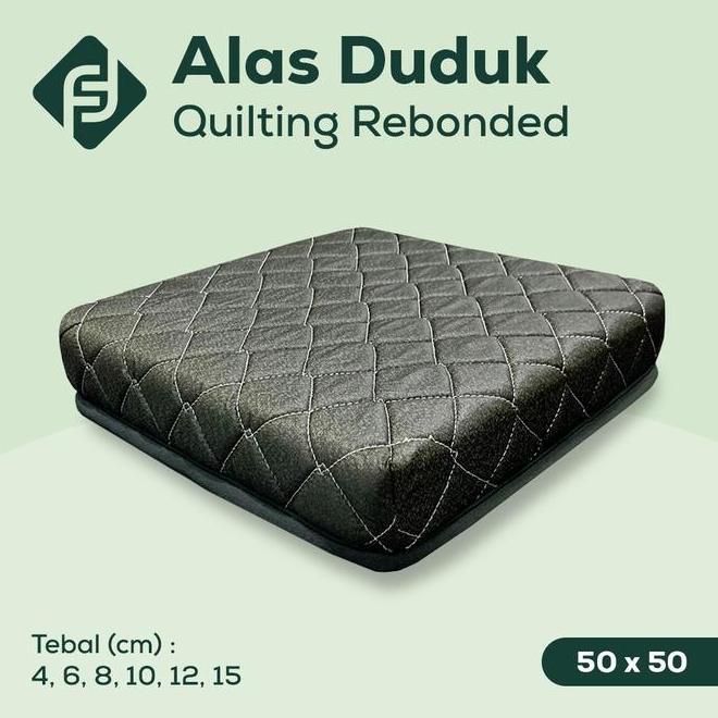 Bantal Duduk Alas Duduk Kursi Kotak Busa Rebonded Uk 50Cm X 50Cm Quilting