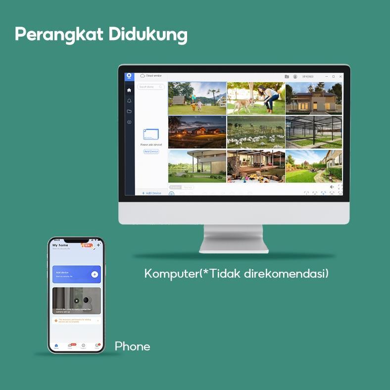 HUYATOMISHOP CCTV WIFI LUAR RUMAH 1080P NIGHT VISION AUTO TRACKING AUDIO 2 ARAH TAHAN CUACA MUDAH DI