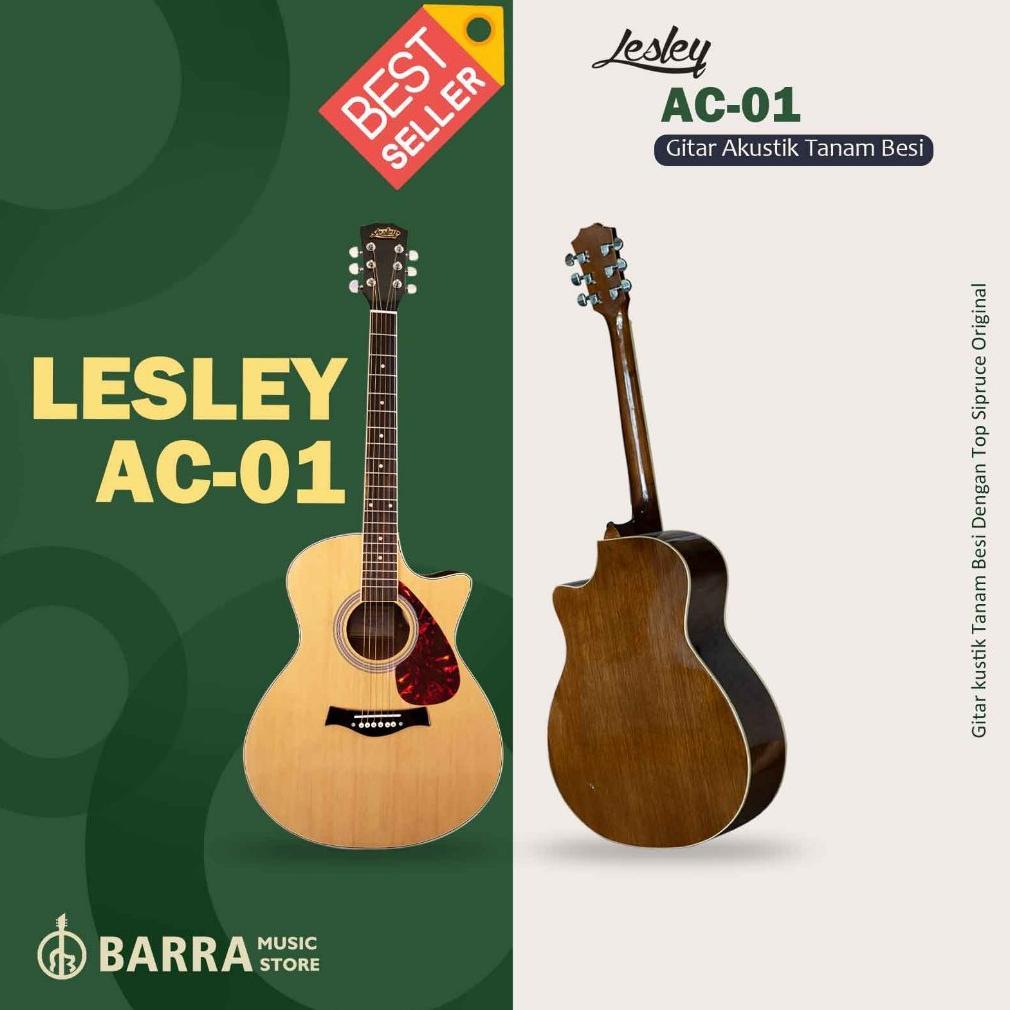KABIUSTORE GITAR AKUSTIK LESLEY AC01 ORIGINAL BERKUALITAS