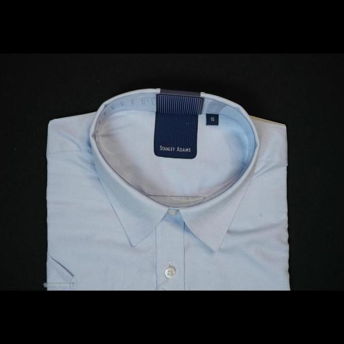 Kemeja STANLEY ADAMS Pria Formal Lengan Pendek Reguler Fit Sky Blue/Biru Langit | Hem Pria