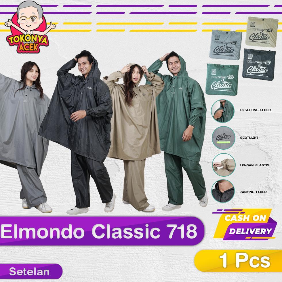 hot sale jas hujan classic elmondo 718 jas hujan ponco celana jumbo - jas hujan setelan tebal elmond
