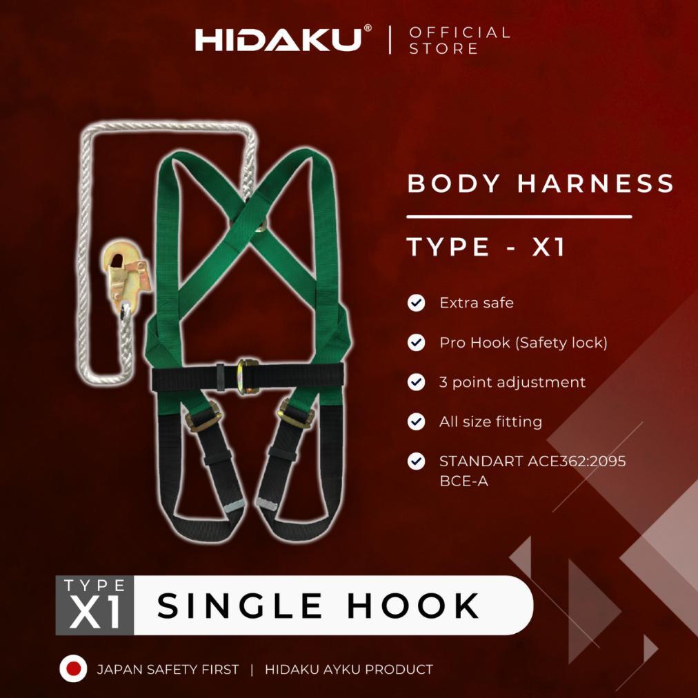 Full Body Harness Safety type X1 SINGLE HOOK / Safety belt X1 / Body harness proyek / Sabuk keselama